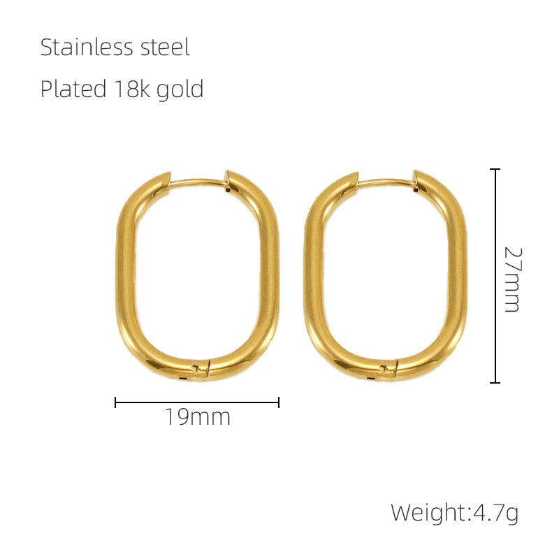 Vegan hoop earrings.