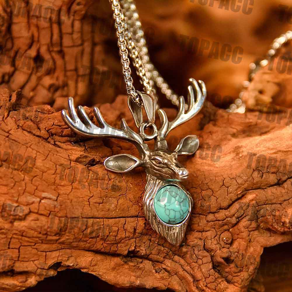Turquoise Deer Necklace