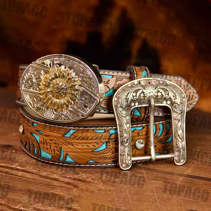 Turquoise Belt with two-tone buckle
