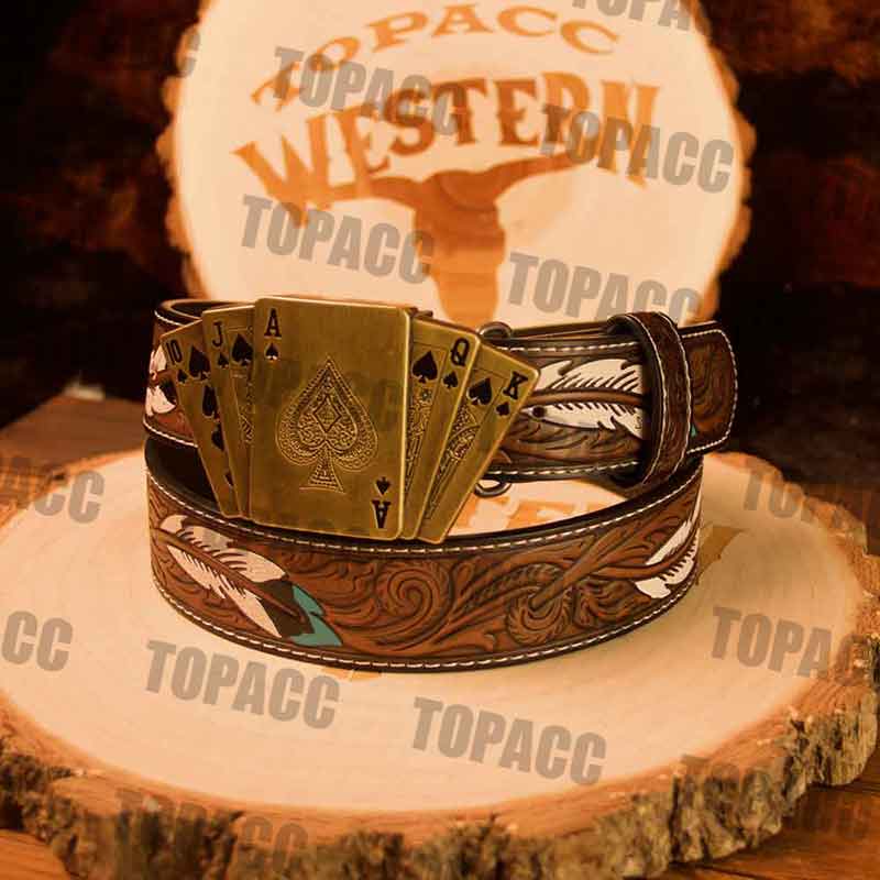 Feather Belt with Vintage Lighter Buckle