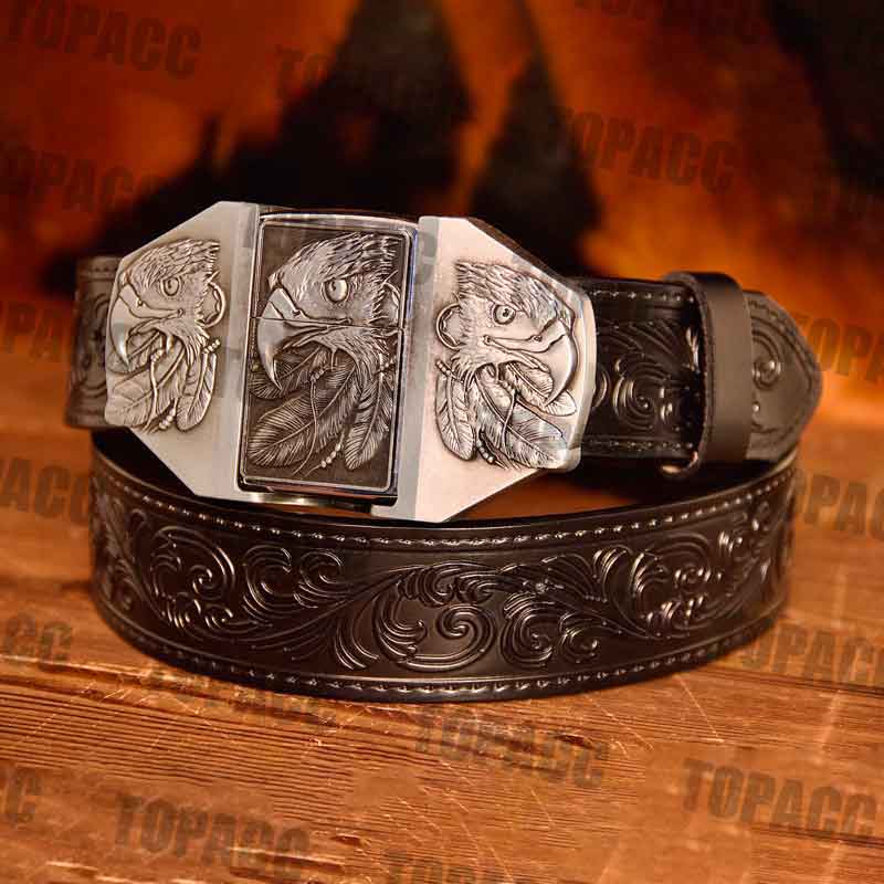 Eagle Glow Buckle - Black Belt