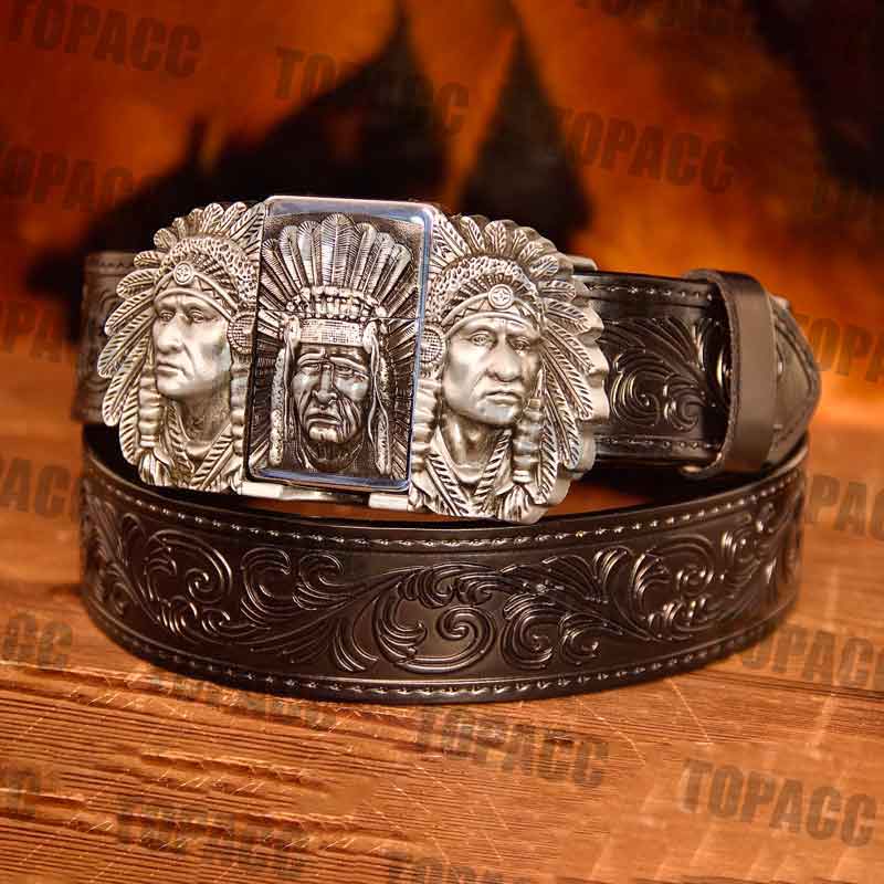 Indian Glow Buckle - Black Belt