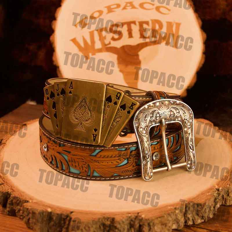 Turquoise Belt with Vintage Lighter Buckle