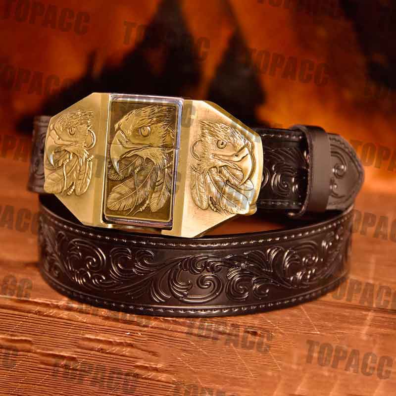 Eagle Glow Buckle - Black Belt