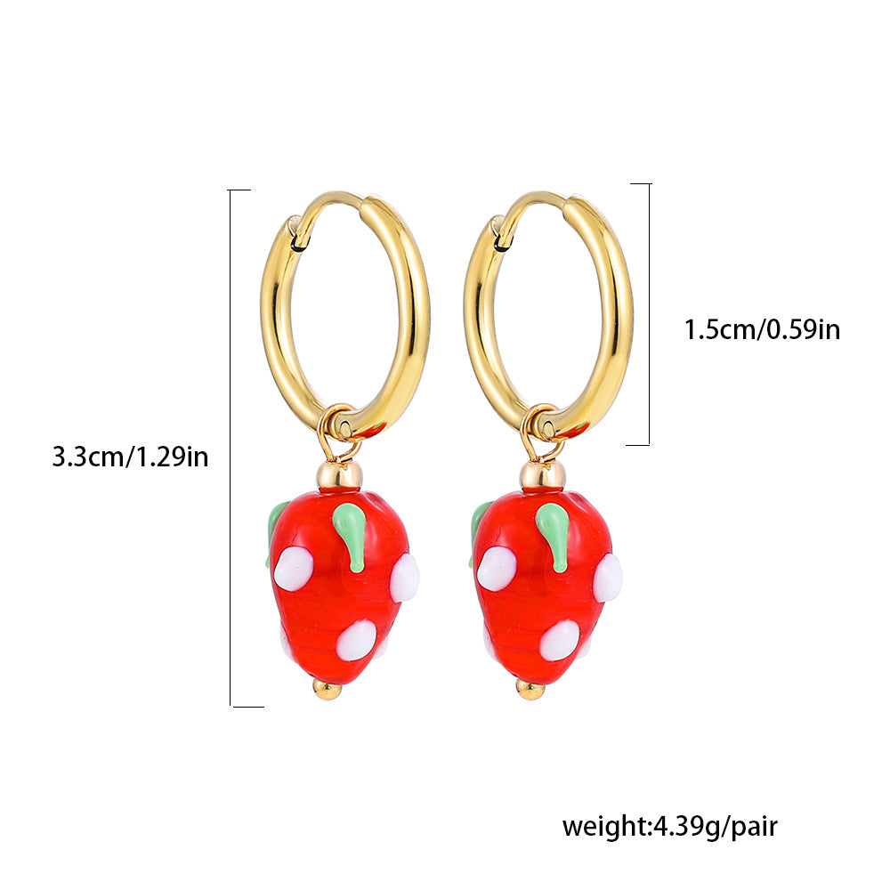 أقراط من اللؤلؤ والزركونيا عيار 18 قيراط