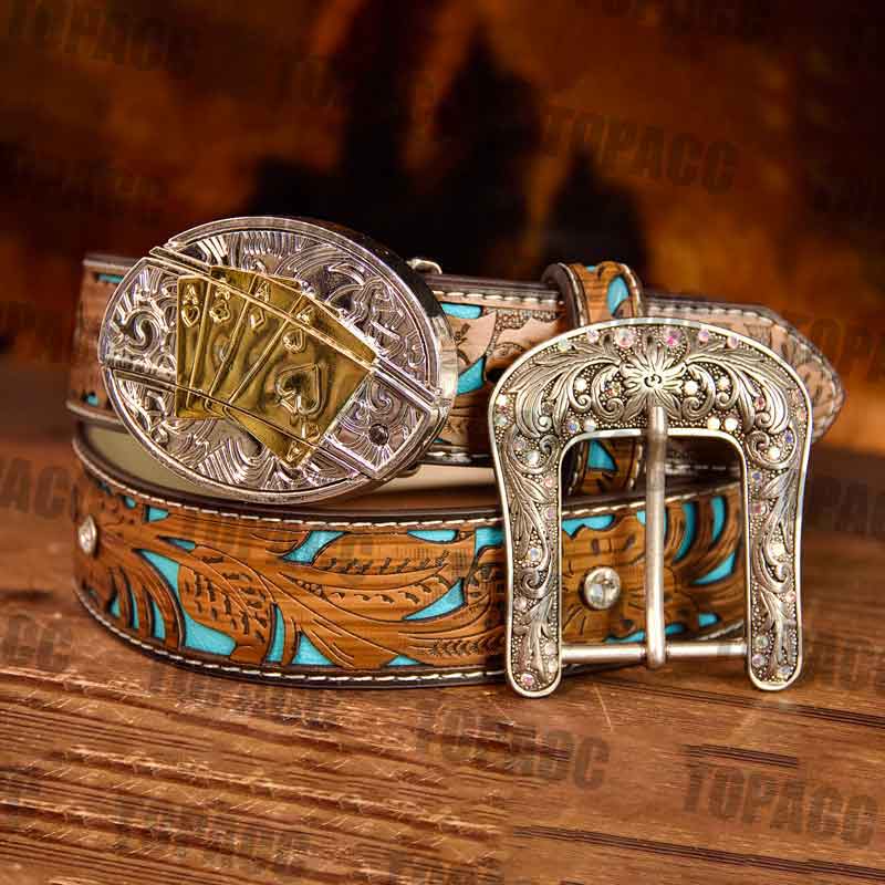Turquoise Belt with two-tone buckle