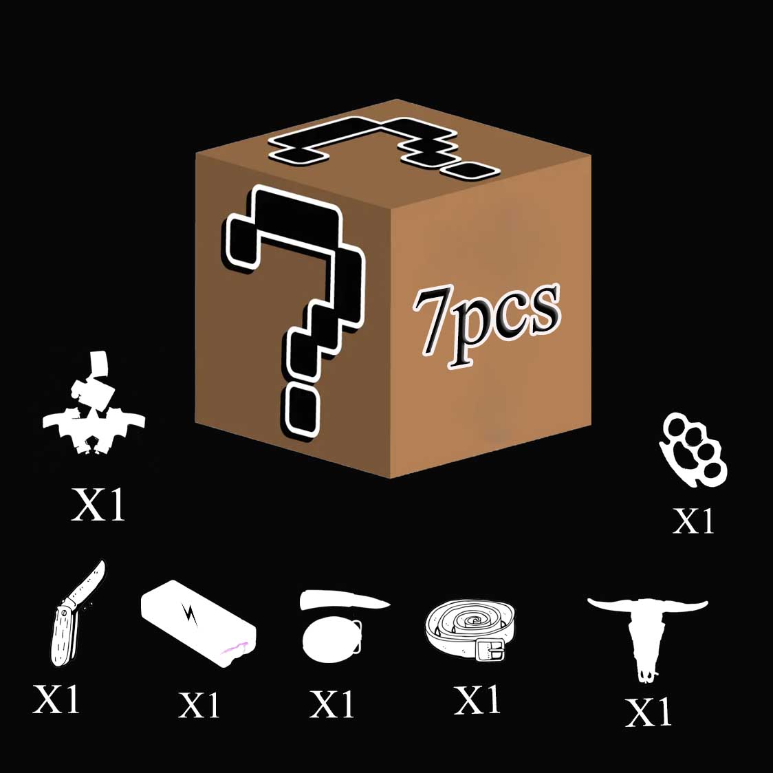 Mystery 5/7 Pack Belt Defense Set Box（Includes skull longhorn）
