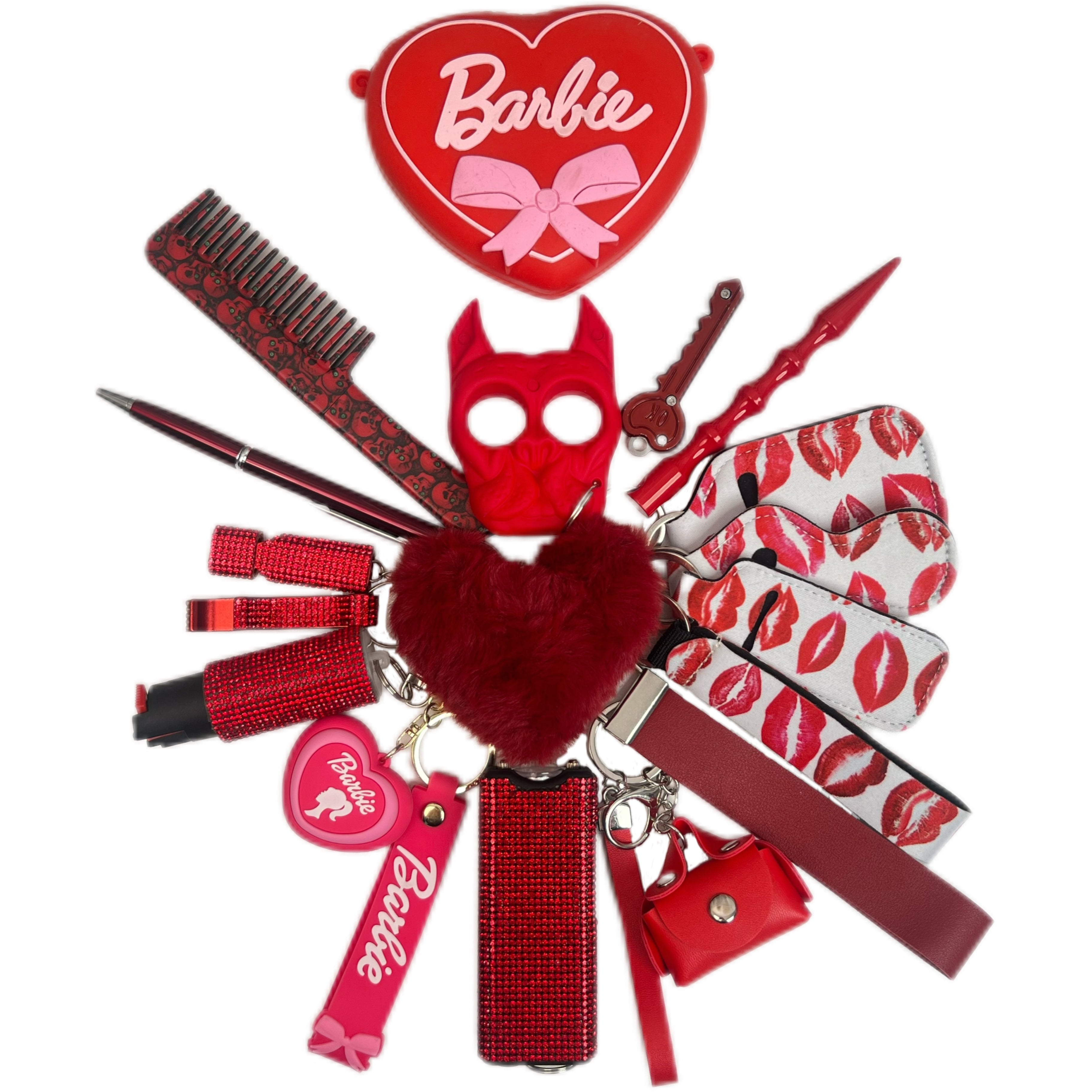 Red Barbie Series Self Defence Keychain