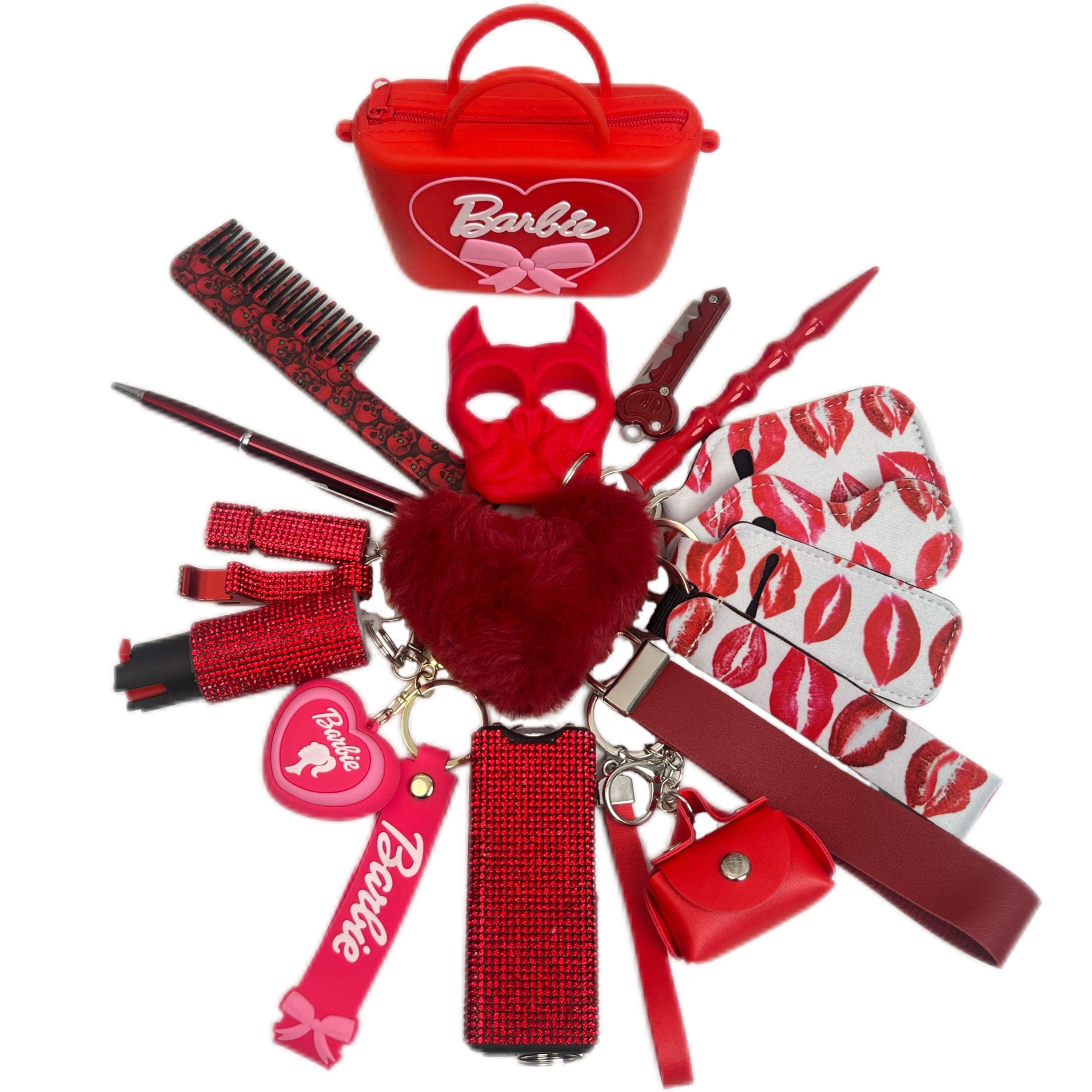 Red Barbie Series Self Defence Keychain